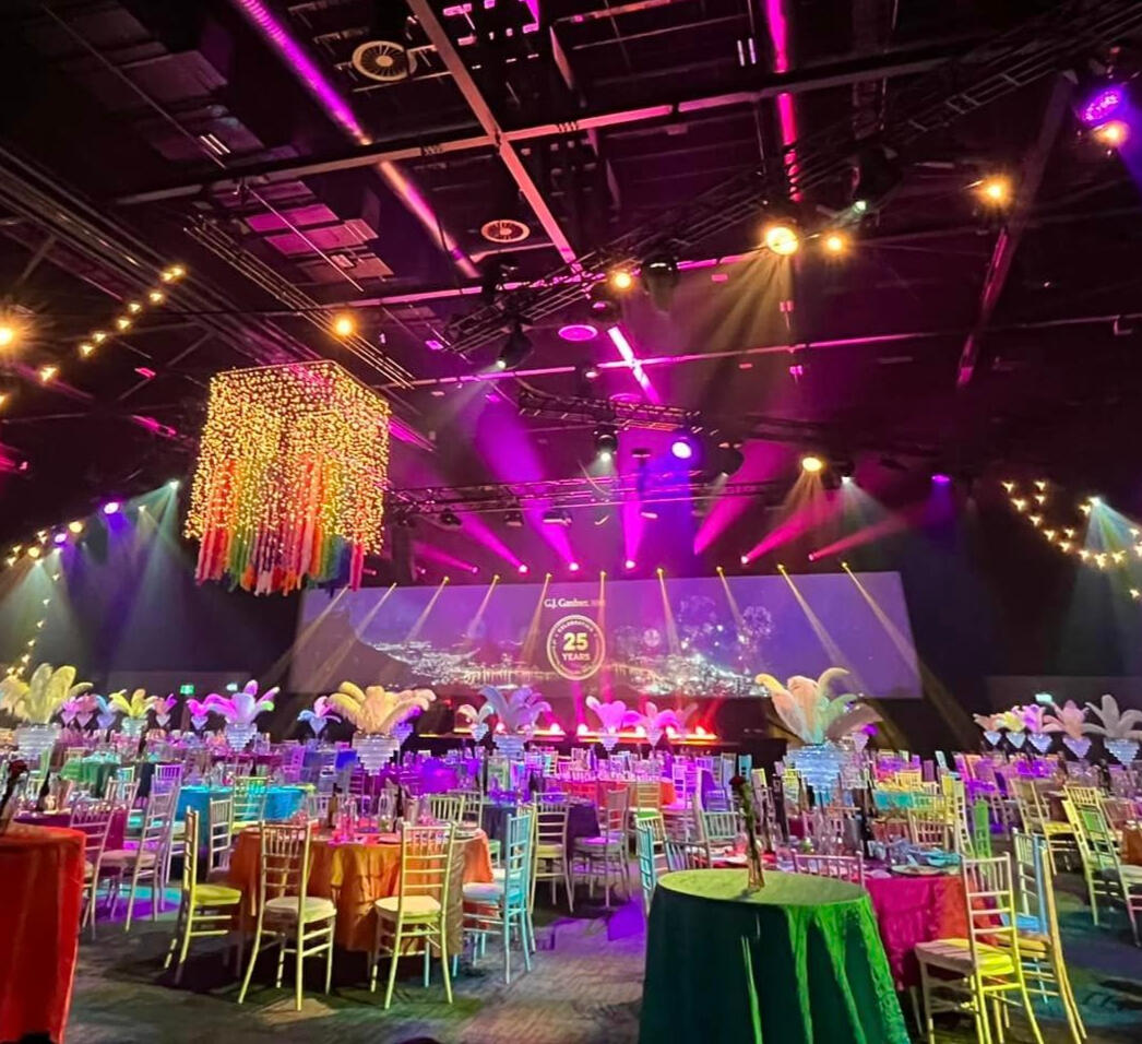 GJ Gardner Homes Dinner - Te Pae - Carnival Theme - Full Production Design.